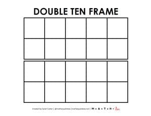 Blank Double Ten Frame Template | Math = Love