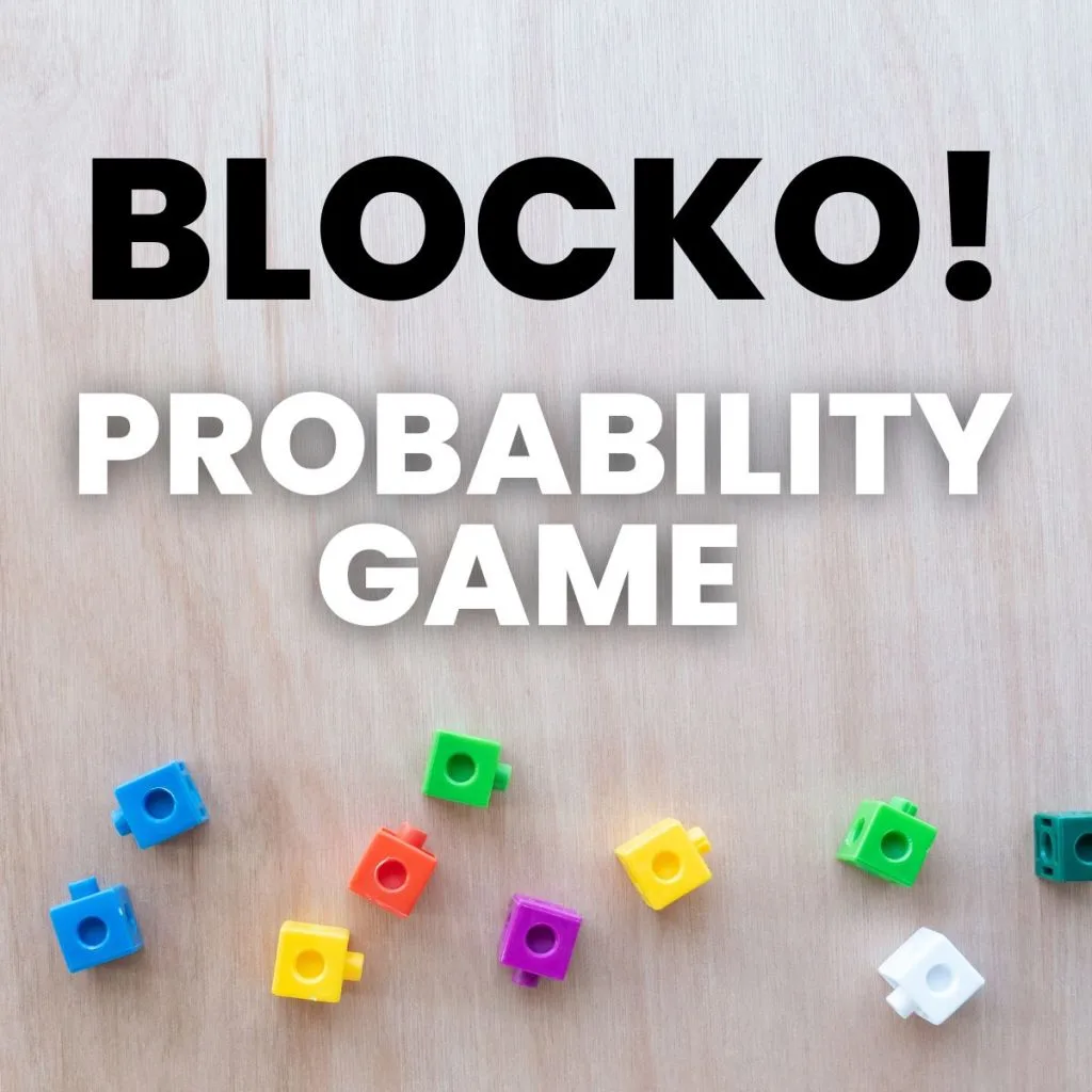 blocko probability game with linking cubes (or snap cubes)