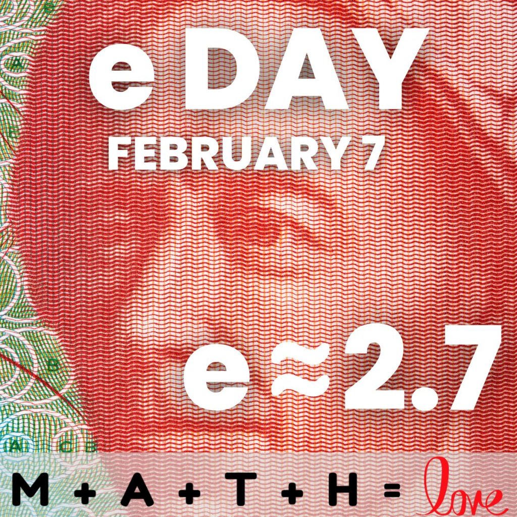 e day with photo of euler behind