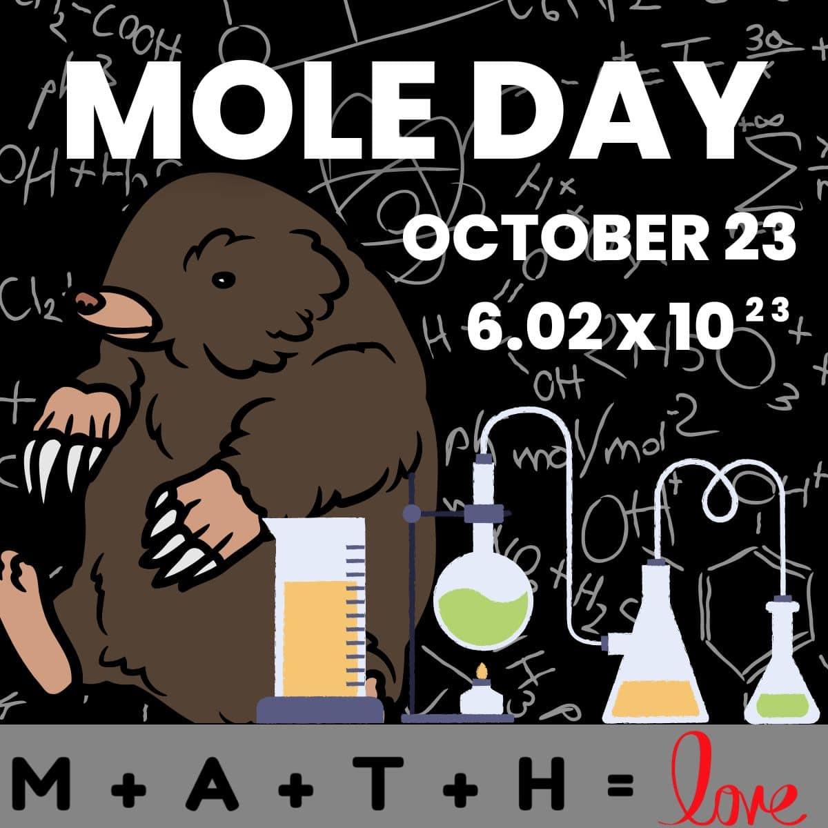 Mole Day Square Logic Puzzle | Math = Love