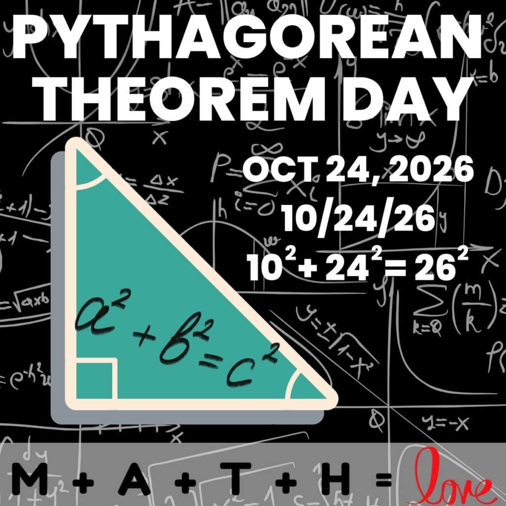 pythagorean theorem day october 24, 2026.