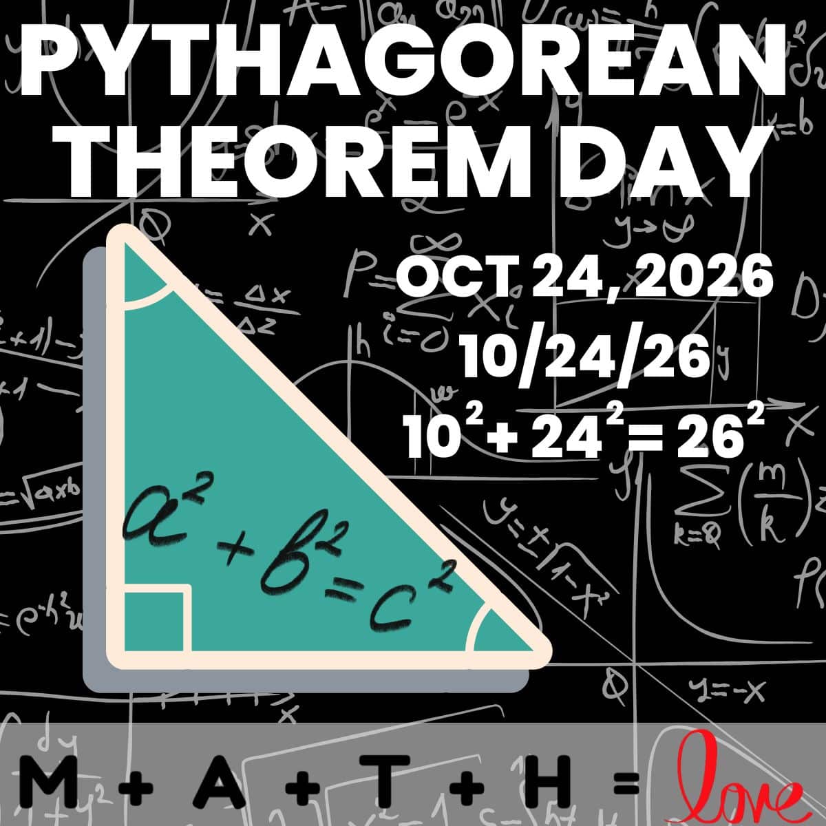pythagorean theorem day october 24, 2026.