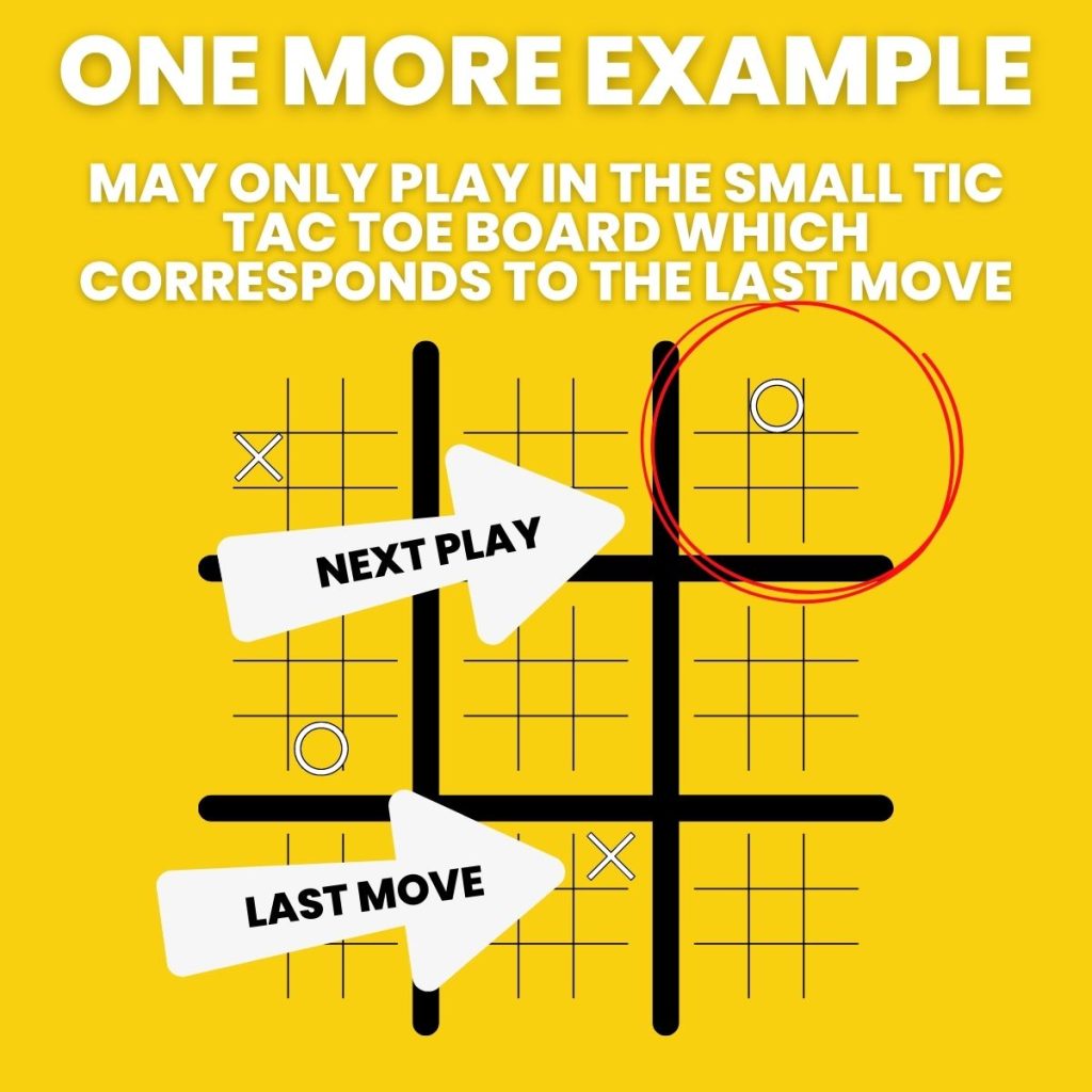 ultimate tic tac toe instructions - one more example of how to move 