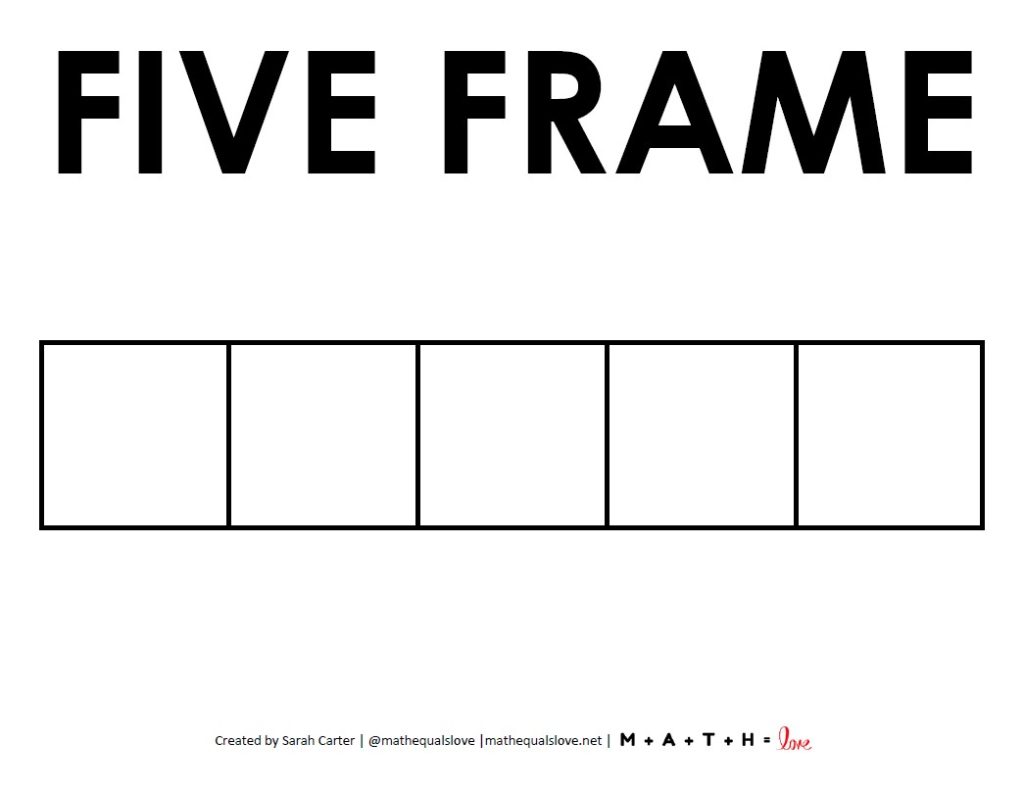 blank 5 frame template 