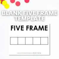 blank five frame template with two color counters in background