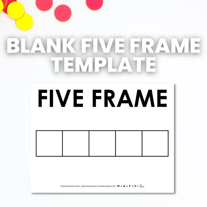 blank five frame template