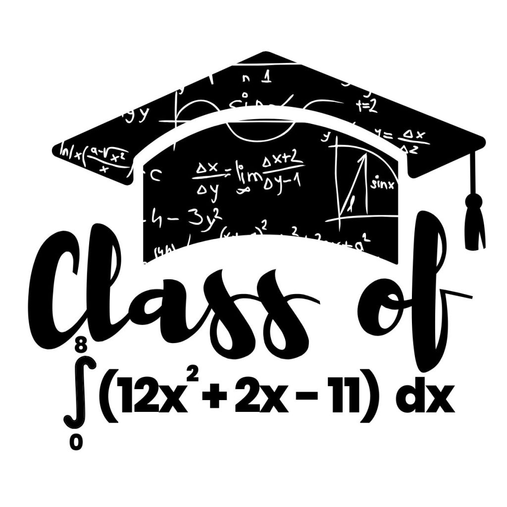 Calculus Class of 2024 Sticker with Parentheses.
