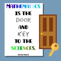 math quote poster from roger bacon 