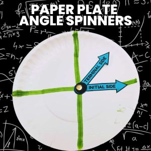 paper plate angle spinner for trigonometry