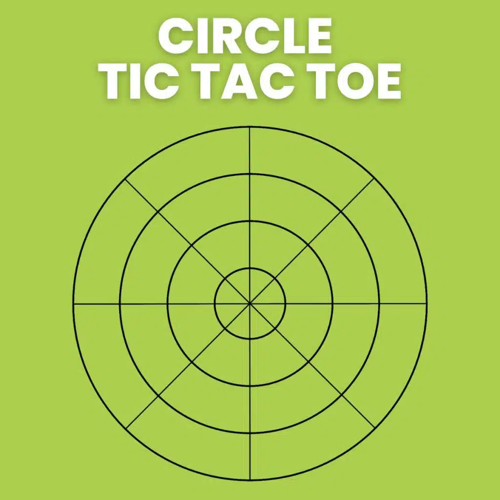 Circle Tic Tac Toe [FREE PDF TEMPLATE]