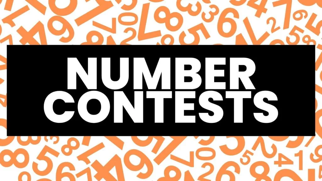 slide with text of "number contests" 