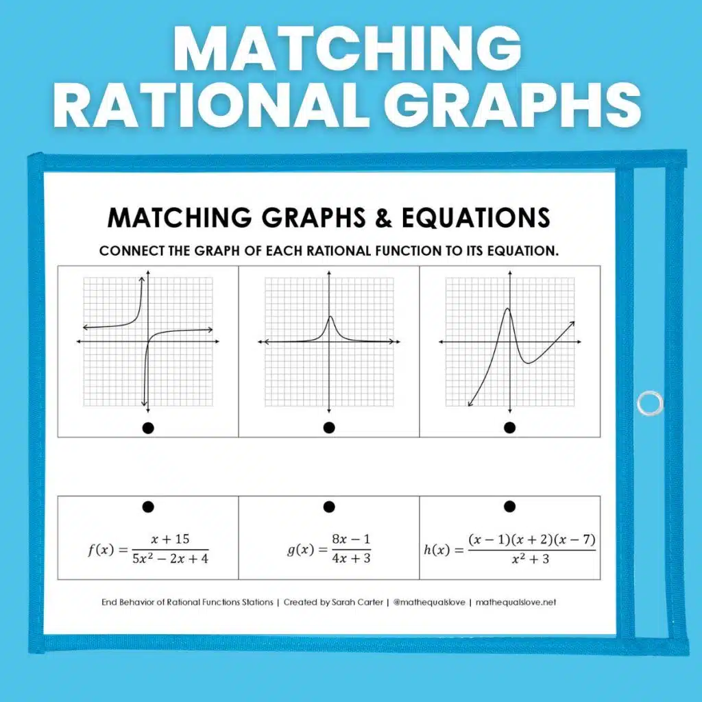 Graphing Rational Functions with Holes (with videos, worksheets, solutions,  & activities)