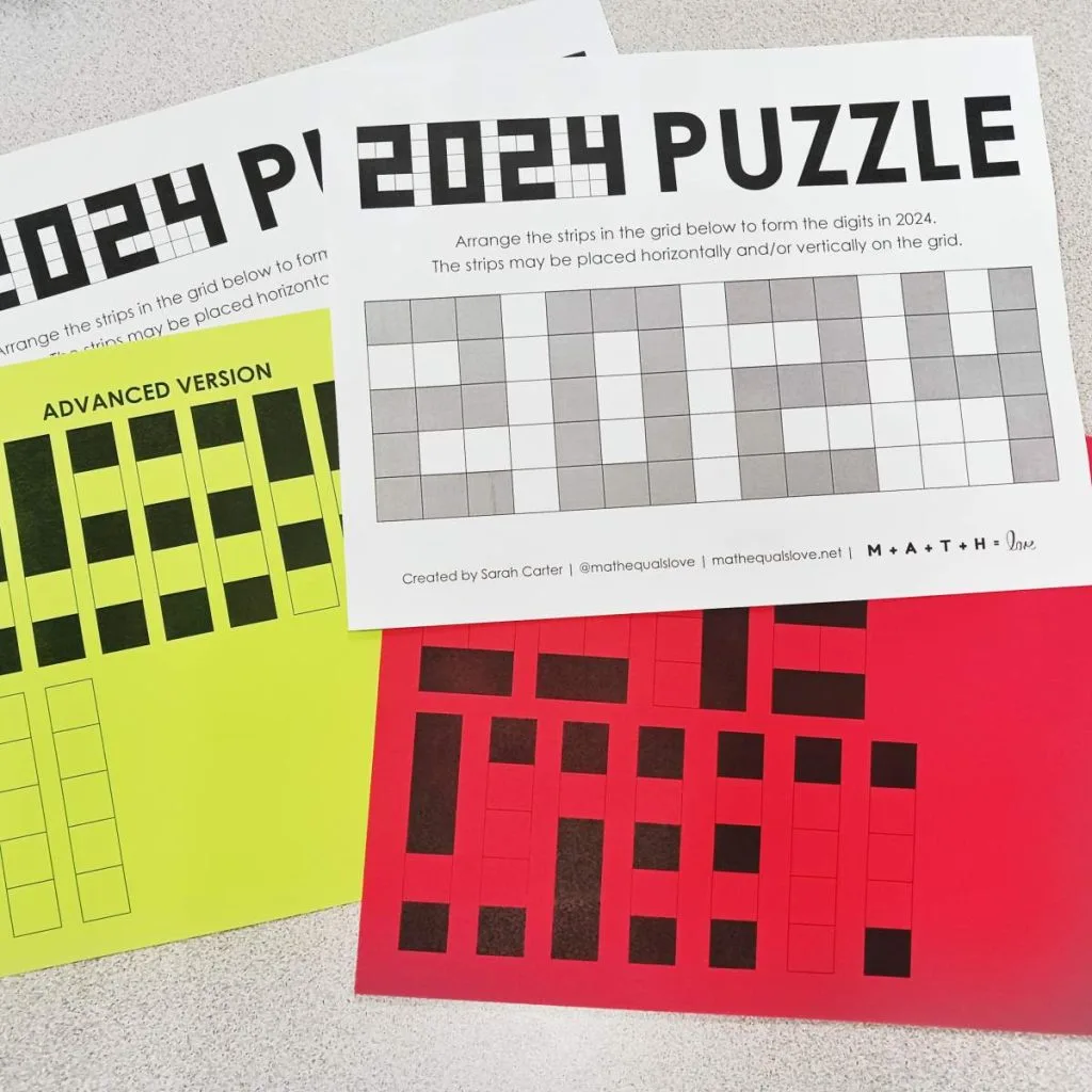 2024 puzzle copies before cutting pieces