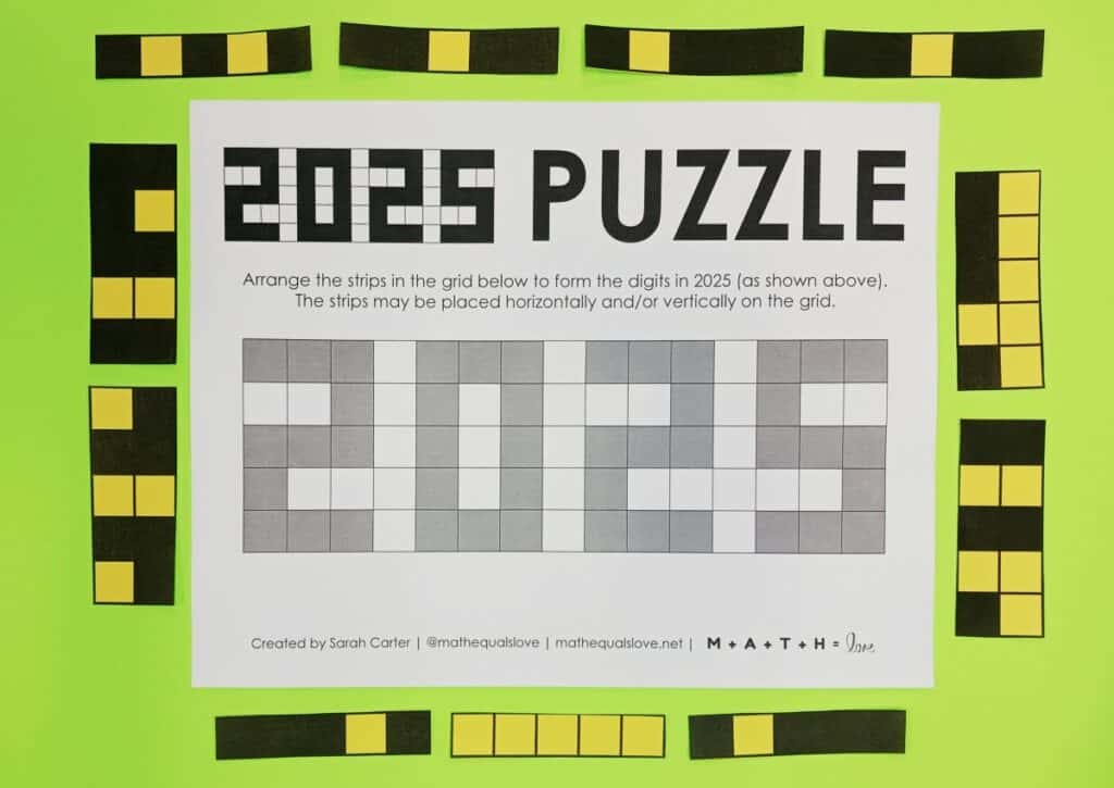 2025 digit grid puzzle. 