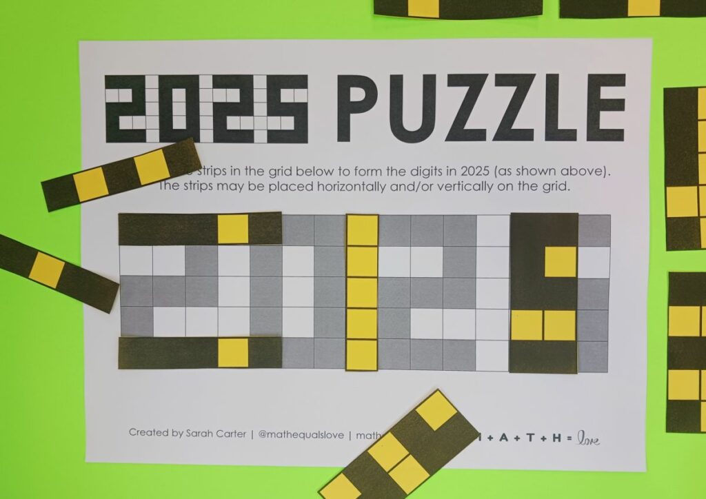 2025 digit grid puzzle. 