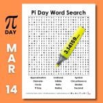 pi day word search printable pdf.