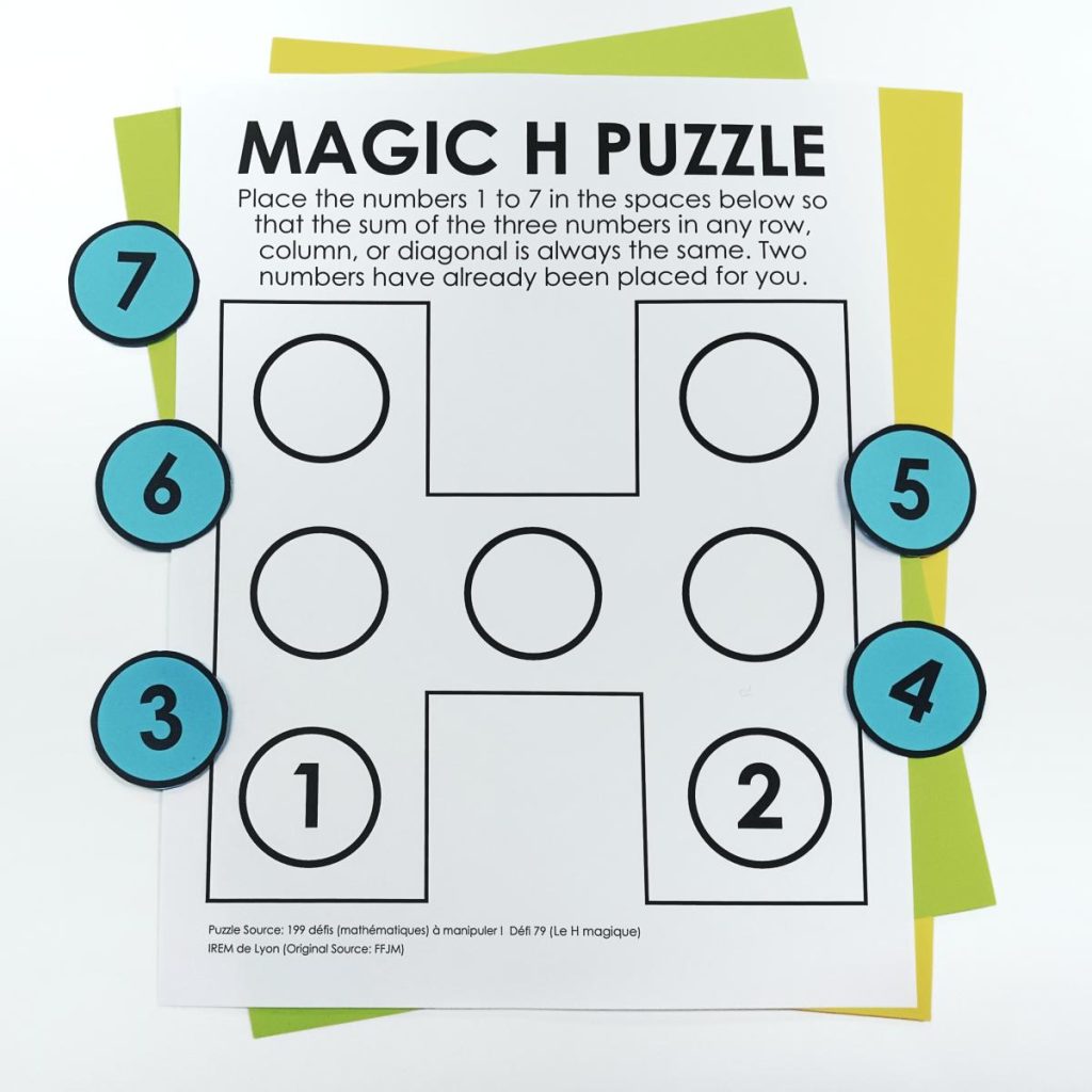 Magic H Number Puzzle 