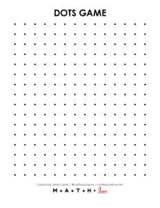 Dots Game Printable Collection Math = Love