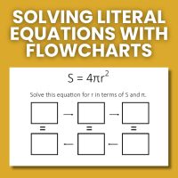 solving literal equations with flowcharts method.