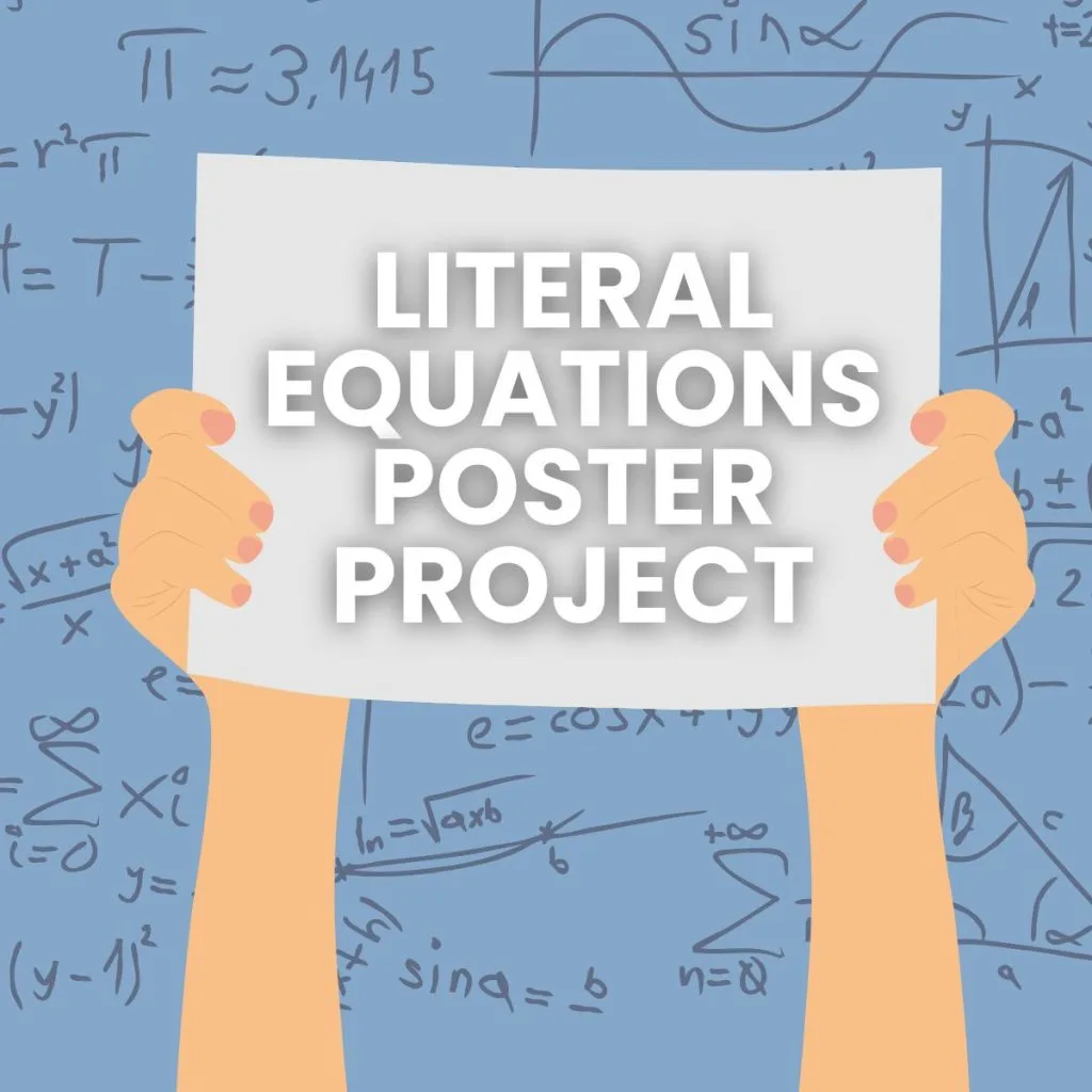 literal equations poster project. 