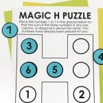 magic h number puzzle.