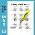 pi day word search puzzle.