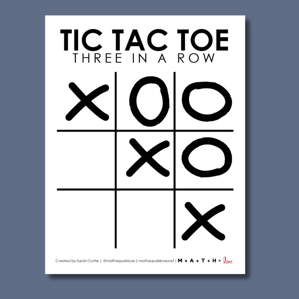 tic tac toe board with game played on it. 