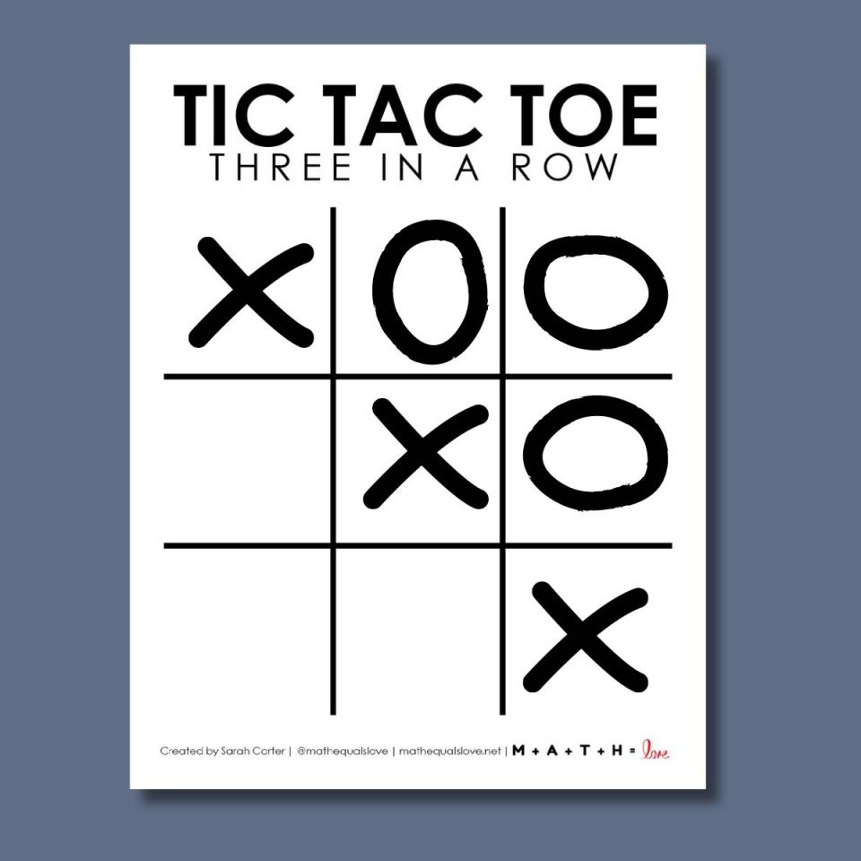 Tic Tac Toe Board Printable (Free PDF Templates)