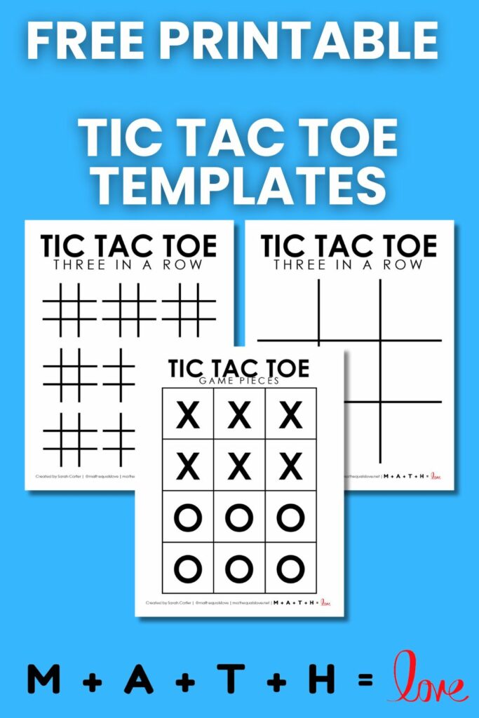 Tic Tac Toe Board Templates 