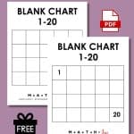 blank 1-20 number charts.