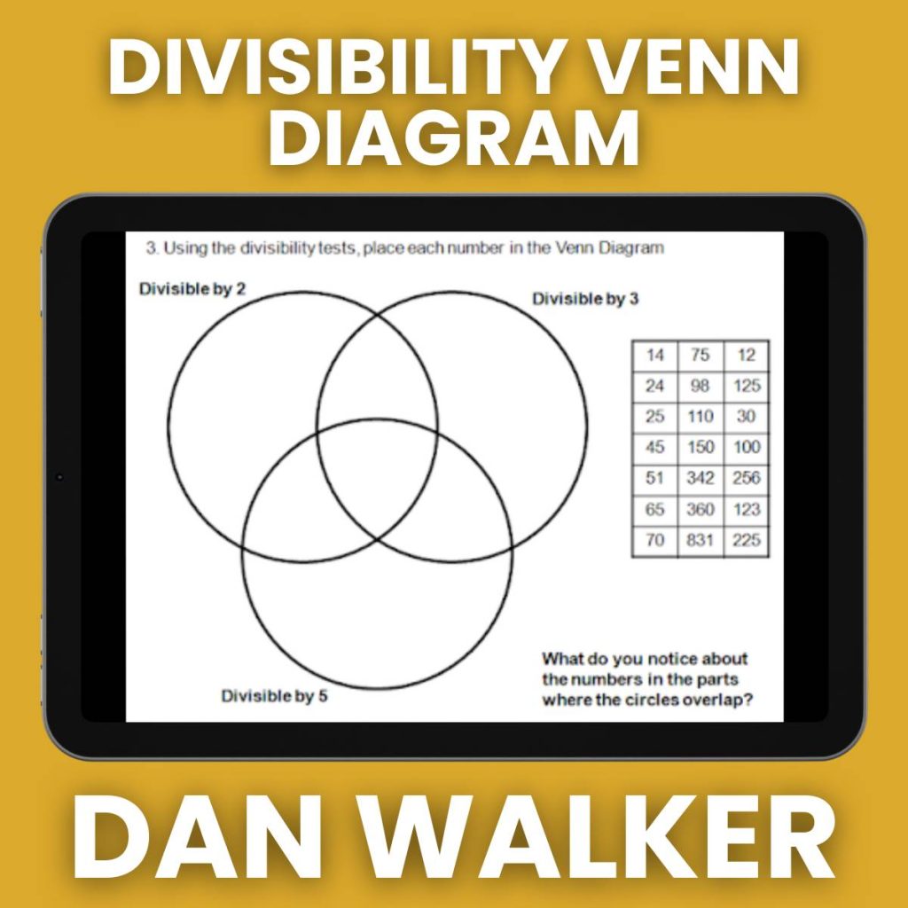 Divisibility Venn Diagram Task. 