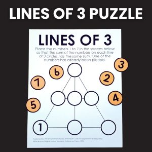 lines of 3 number puzzle.