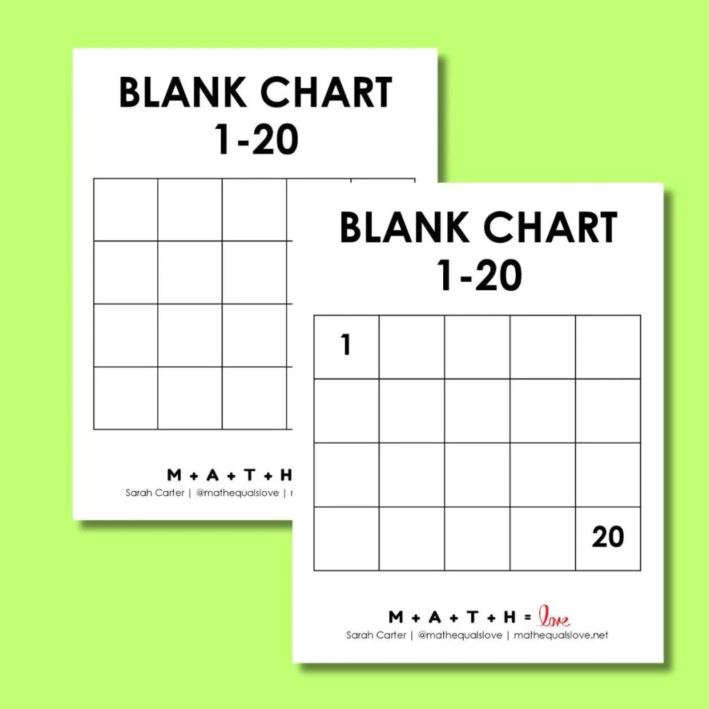 blank 1-20 number charts pdf. 