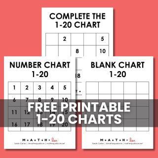 Printable Number Chart 1-20 (Free PDF Templates)