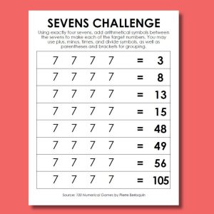 sevens number challenge