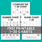 1-30 number chart printable.