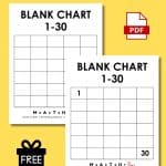 blank 1-30 number charts.