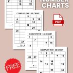 1-50 number charts with missing numbers.