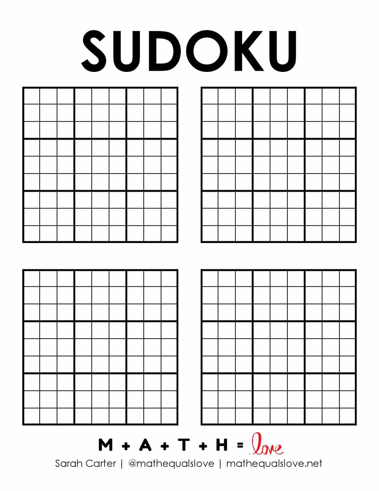 Blank Printable 9x9 Sudoku Grids (Free PDF Download)