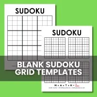 Blank Sudoku Grid Printables PDF.