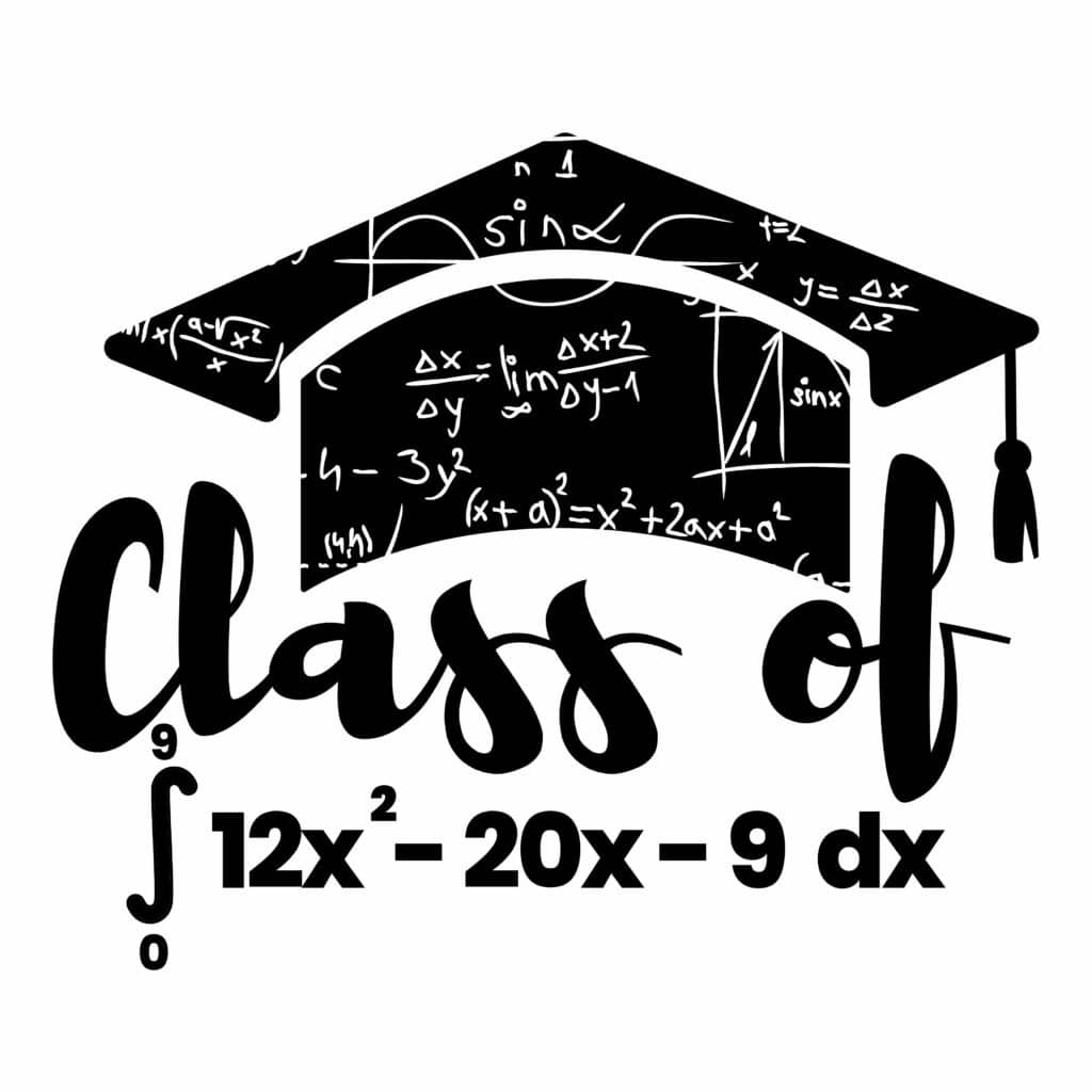 class of 2025 calculus graduation sticker - no parentheses. 