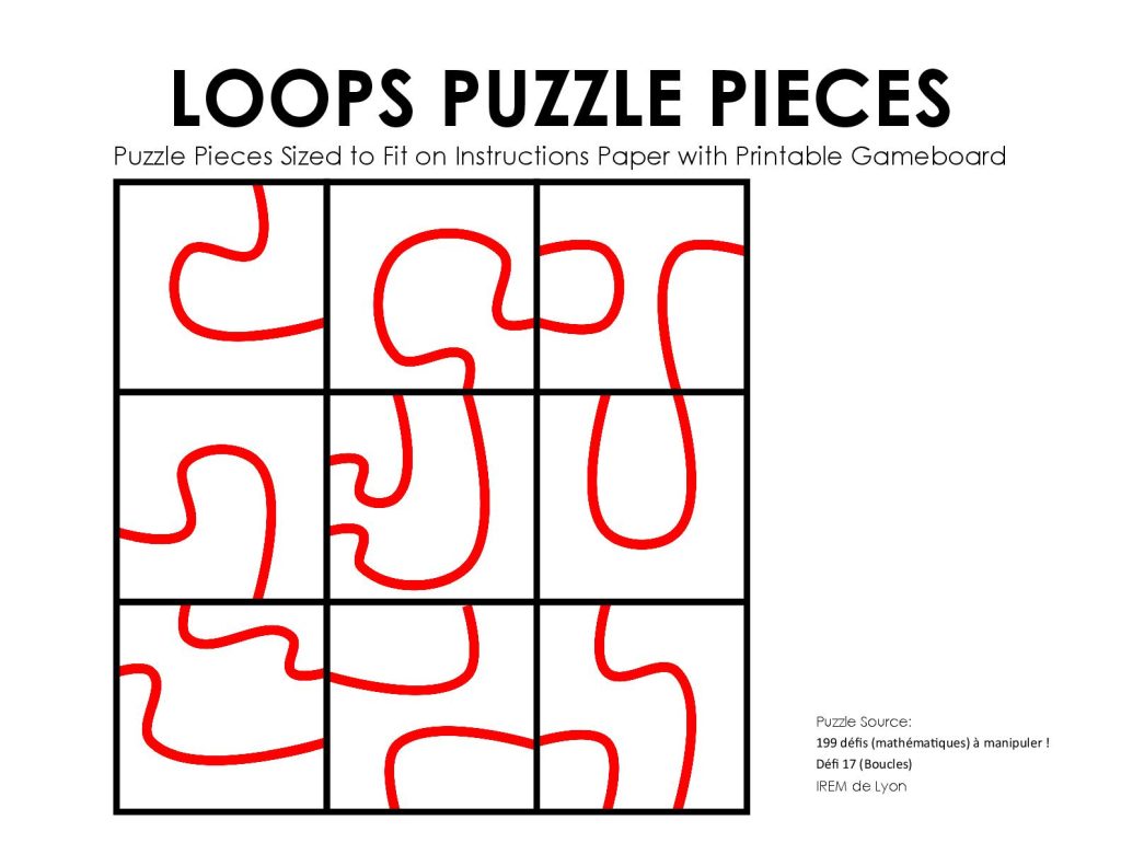 loops puzzle pieces. 