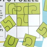 close-up of loops puzzle.