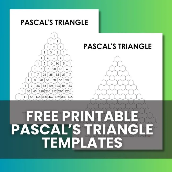pascal's triangle templates and worksheets.