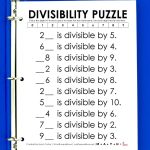 divisibility puzzle worksheet.