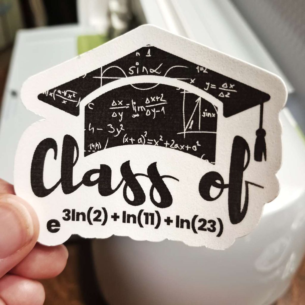precalculus graduation stickers. 