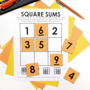 Square Sums Puzzle partially solved.