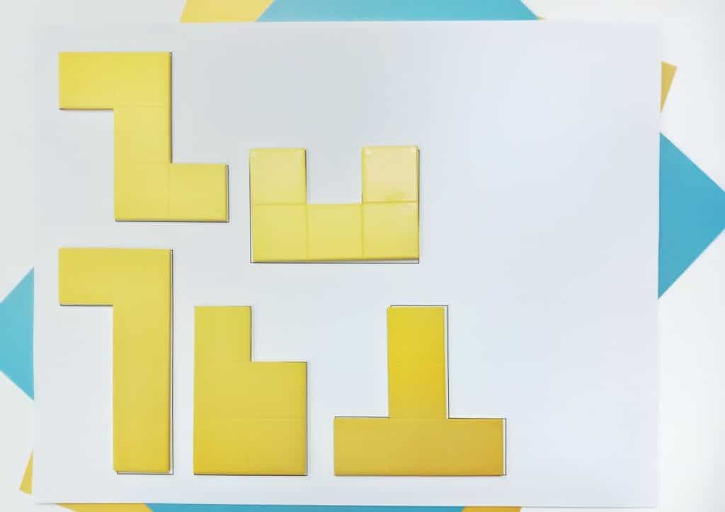 pentomino pieces needed for 5 piece square puzzle.