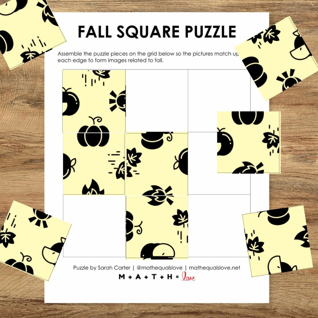 square fall logic puzzle. 