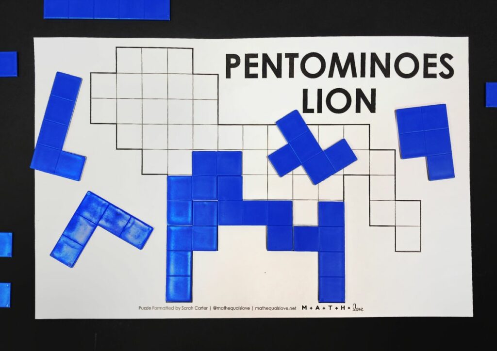 pentomino lion puzzle. 